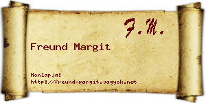 Freund Margit névjegykártya